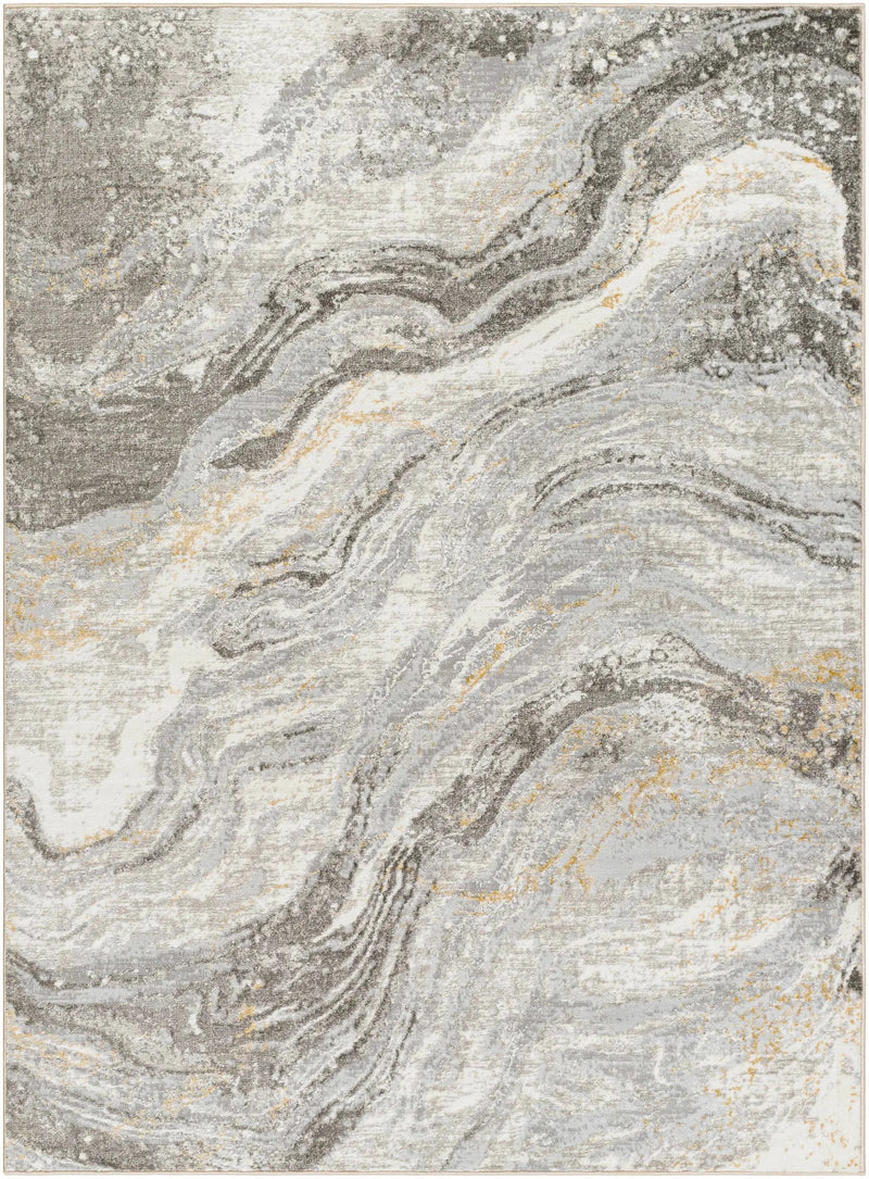Tess Gray & Brown Marble Area Rug - Clearance by Boutique Rugs