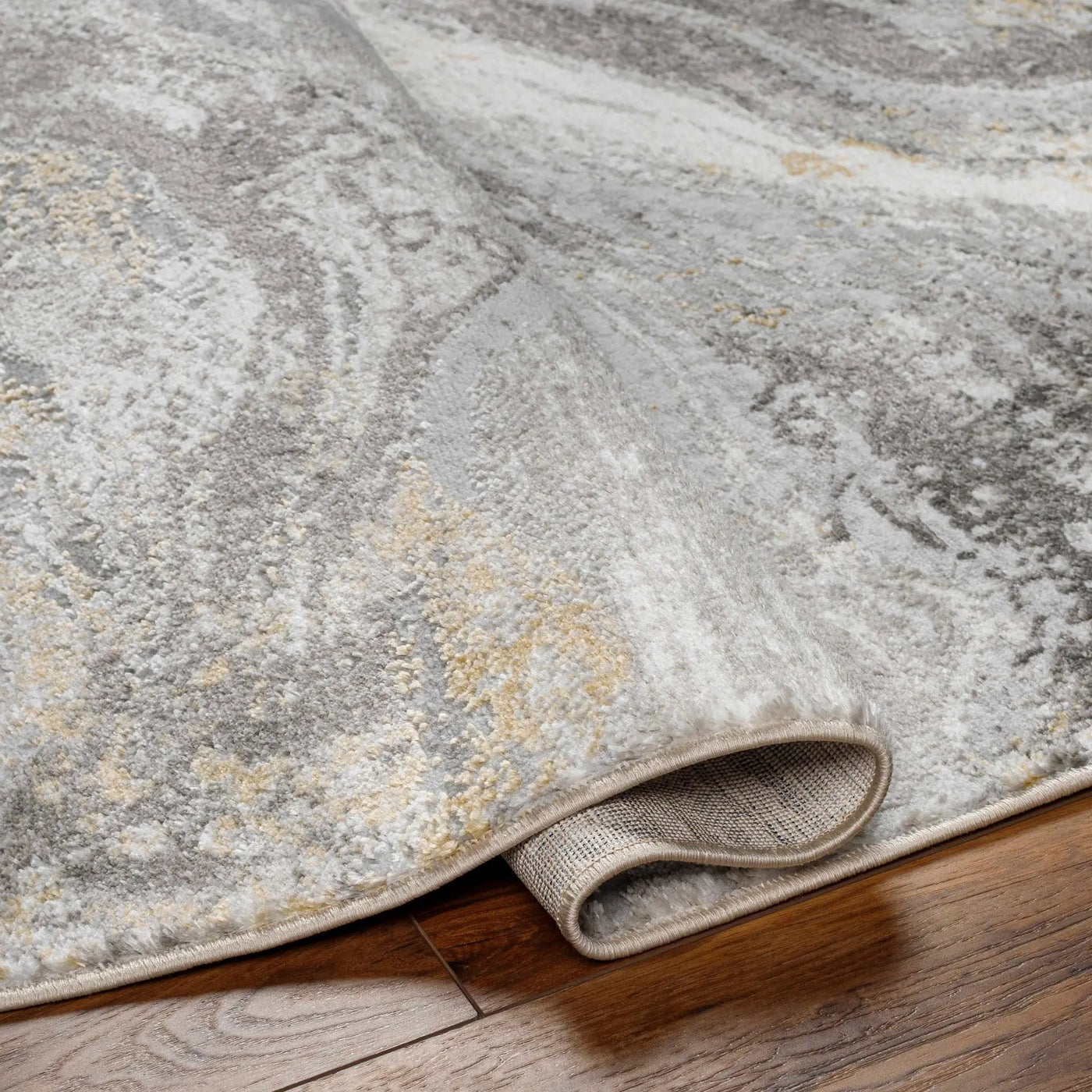 Tess Gray & Brown Marble Area Rug - Clearance by Boutique Rugs