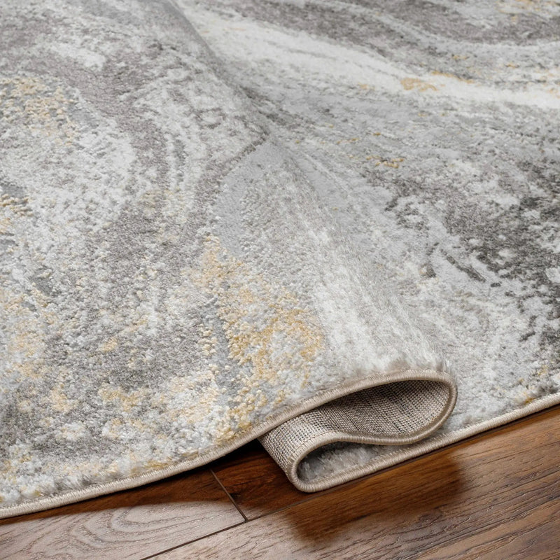 Tess Gray & Brown Marble Area Rug - Clearance by Boutique Rugs