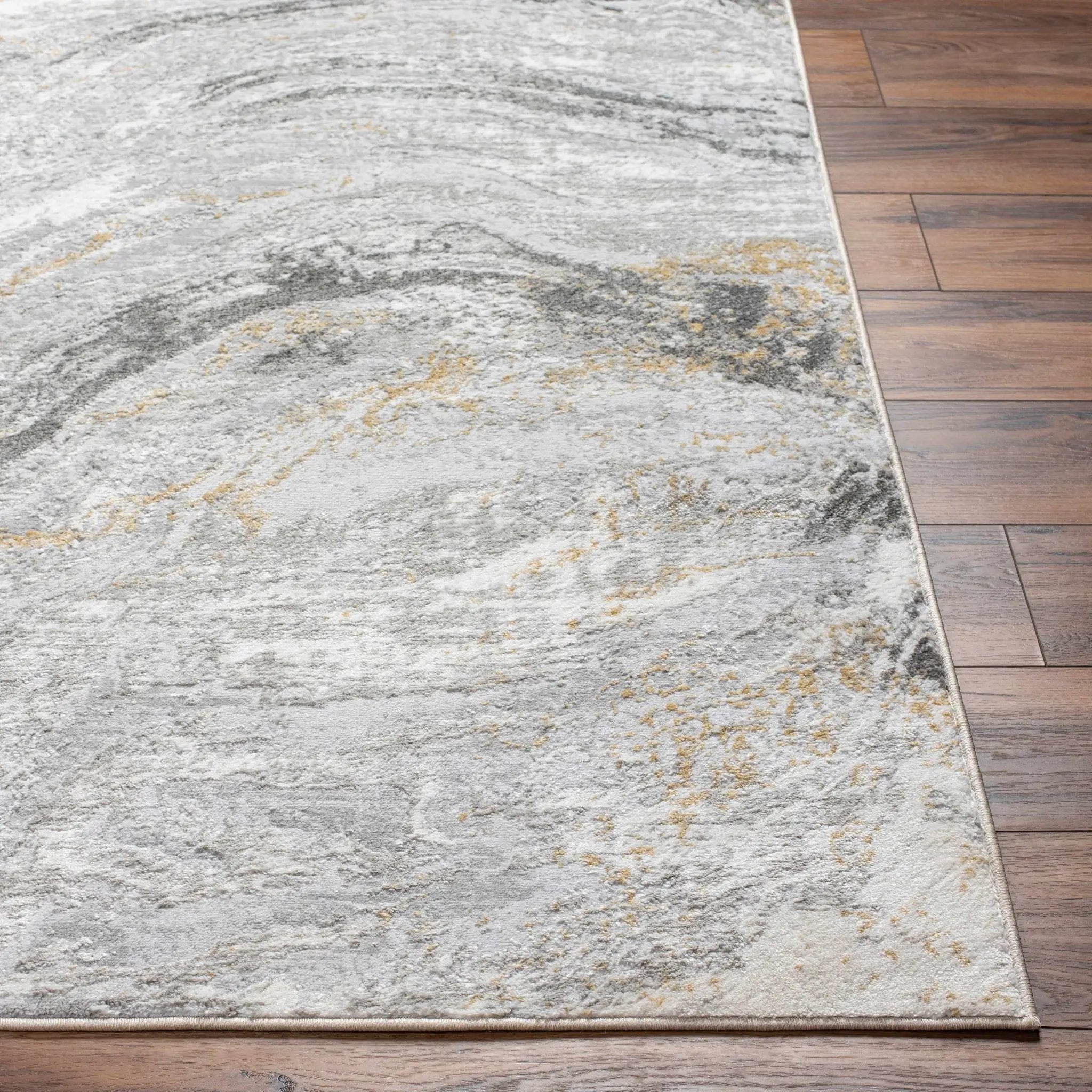 Tess Gray & Brown Marble Area Rug - Clearance by Boutique Rugs