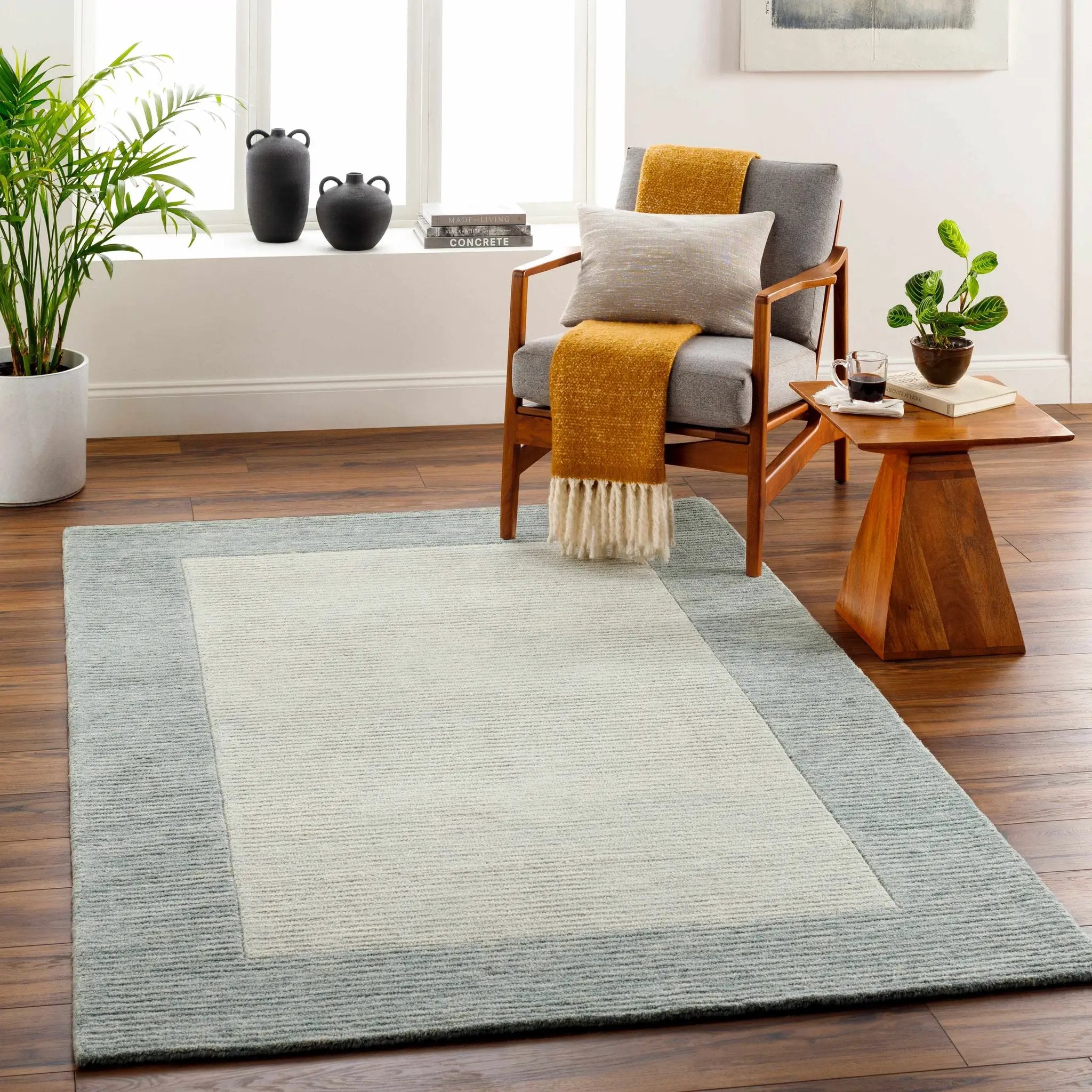 Amadi Green Wool Area Rug by Boutique Rugs