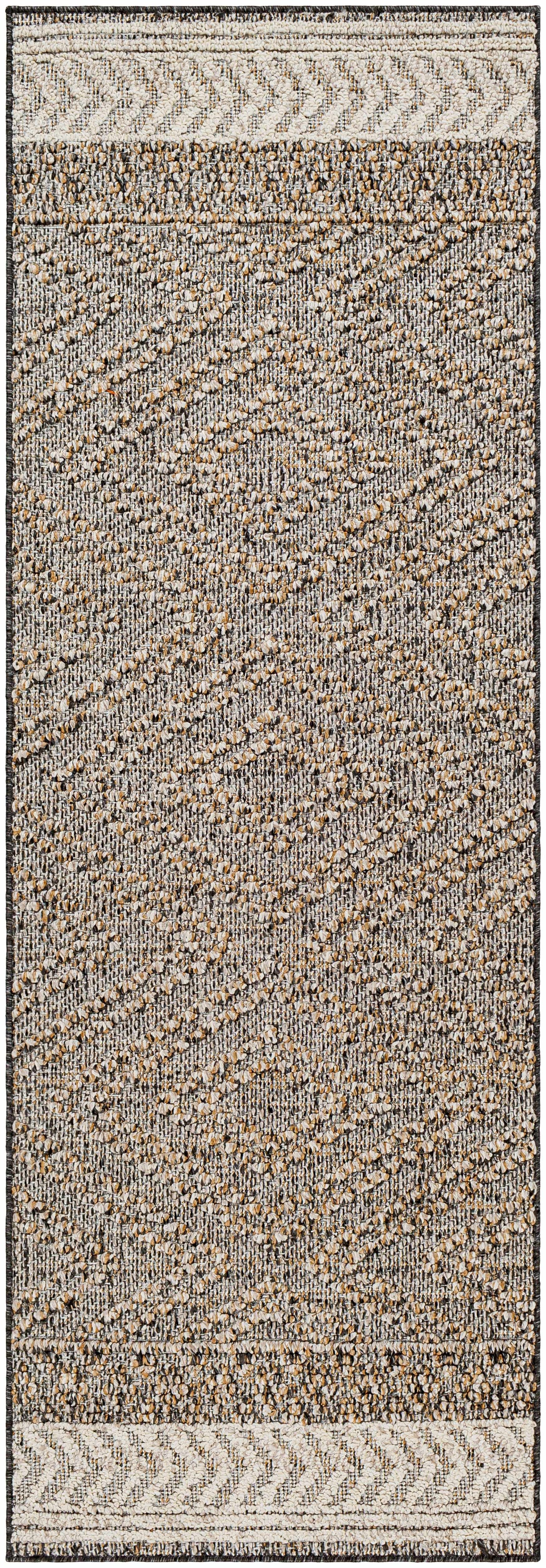 Beige Charcoal Areli Outdoor Area Rug by Boutique Rugs
