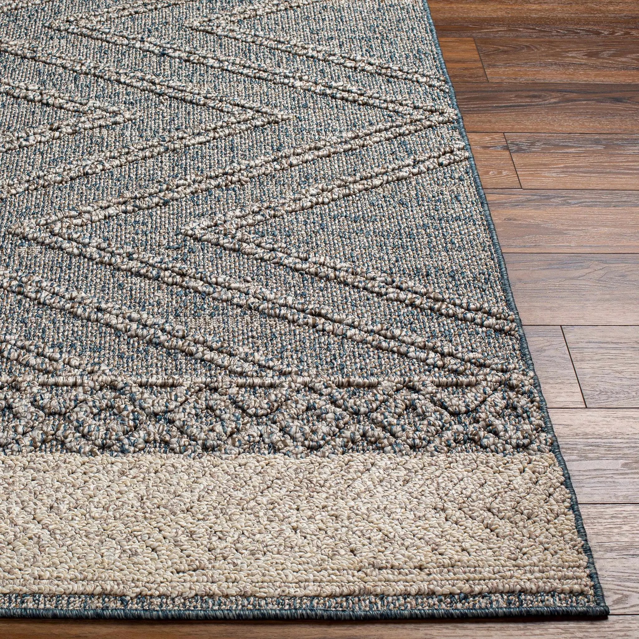 Blue Areli Outdoor Area Rug - Clearance by Boutique Rugs