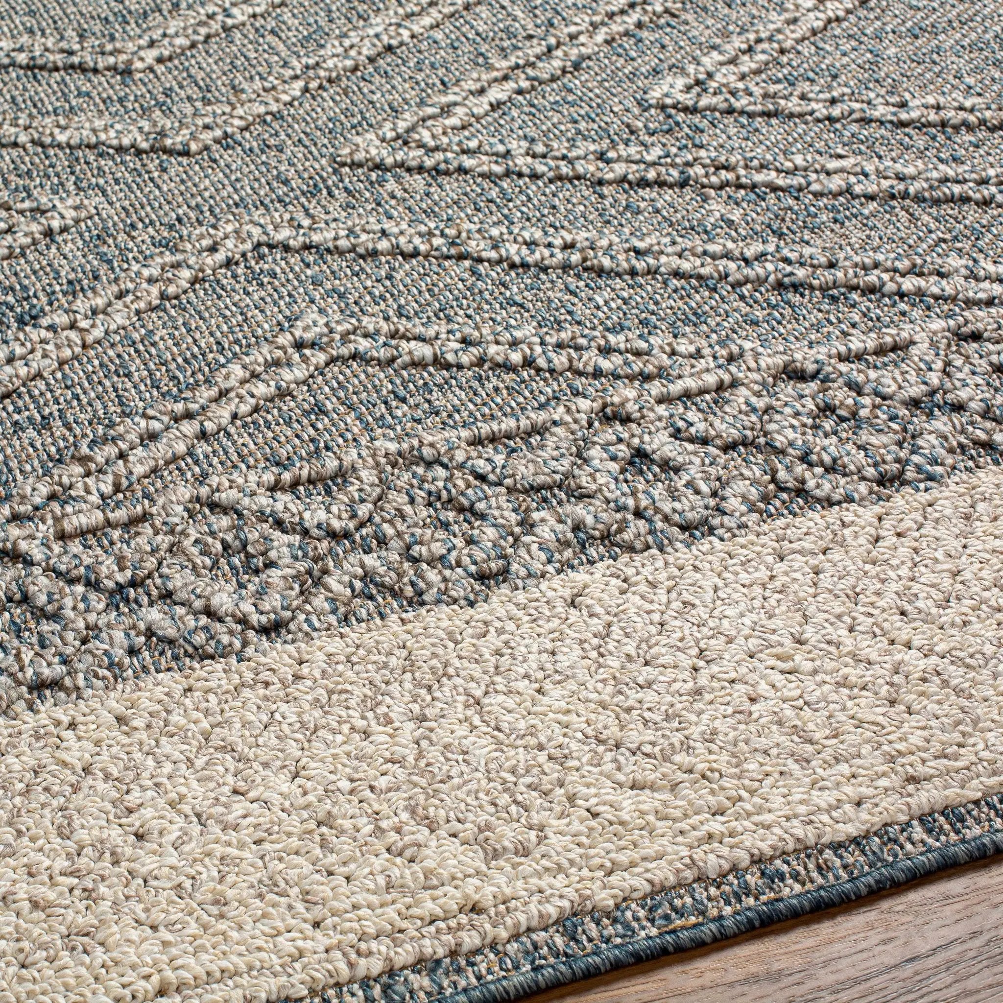 Blue Areli Outdoor Area Rug - Clearance by Boutique Rugs