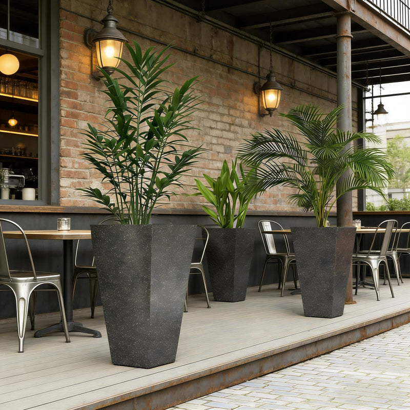 Stackable Taper Planters Set of 3 with Marble Finish, photo 5 of 9