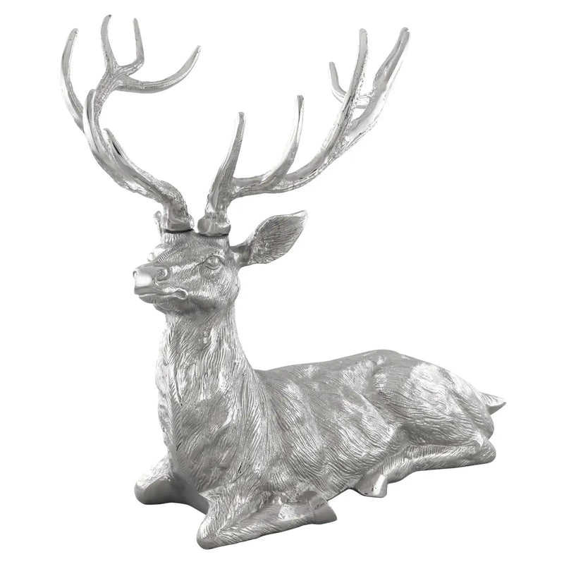 Standing Reindeer Statue Aluminum Deer Sculpture for Indoors Christmas Decor by DirectDeals