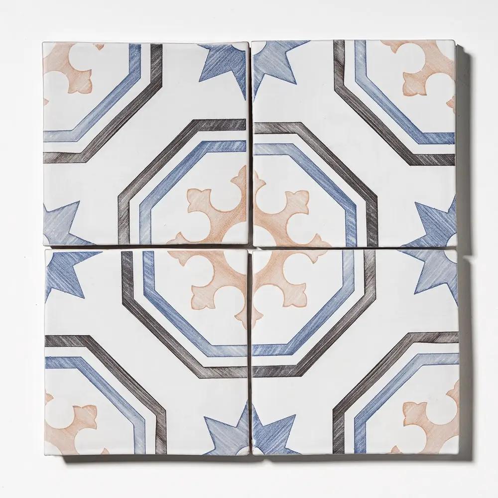 Star Turn Matte Glazed Terracotta Tiles 6x6 by Stonetiledepot