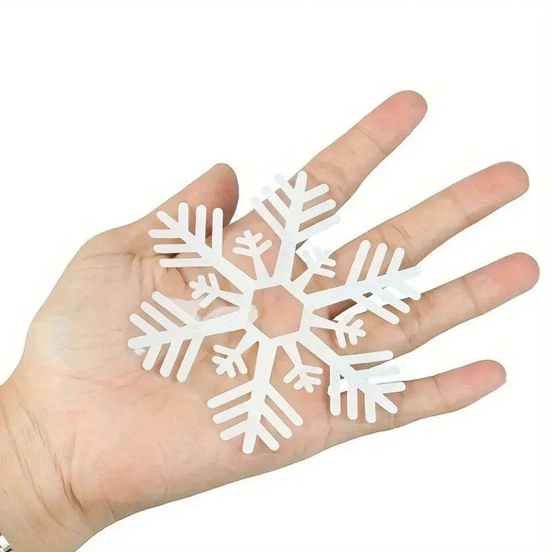 Static Cling Window Decor Set - Reusable Electrostatic Snowflake Winter Decoration by House Of Avana