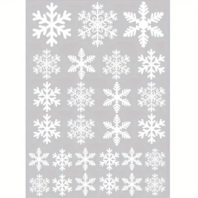 Static Cling Window Decor Set - Reusable Electrostatic Snowflake Winter Decoration by House Of Avana