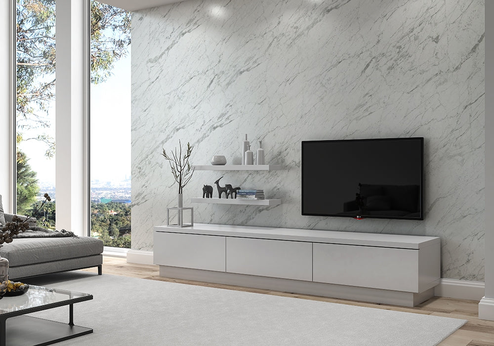Statuarietto Honed Marble Slab Random room scene