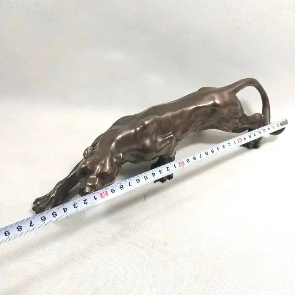 Running Leopard Bronze Sculpture for Luxury Home & Office Decor by House Of Avana