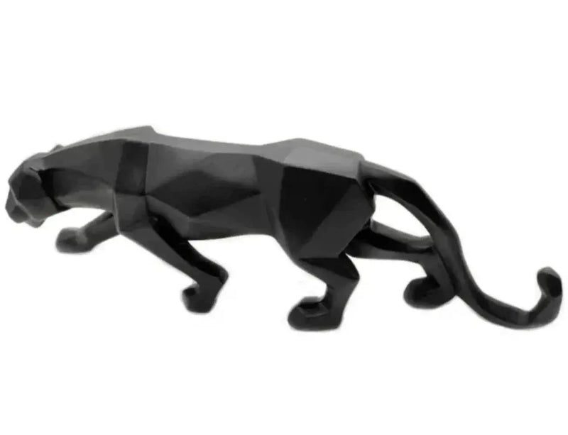 Geometric Panther Statue Small Faceted Decor for Modern Homes by House Of Avana