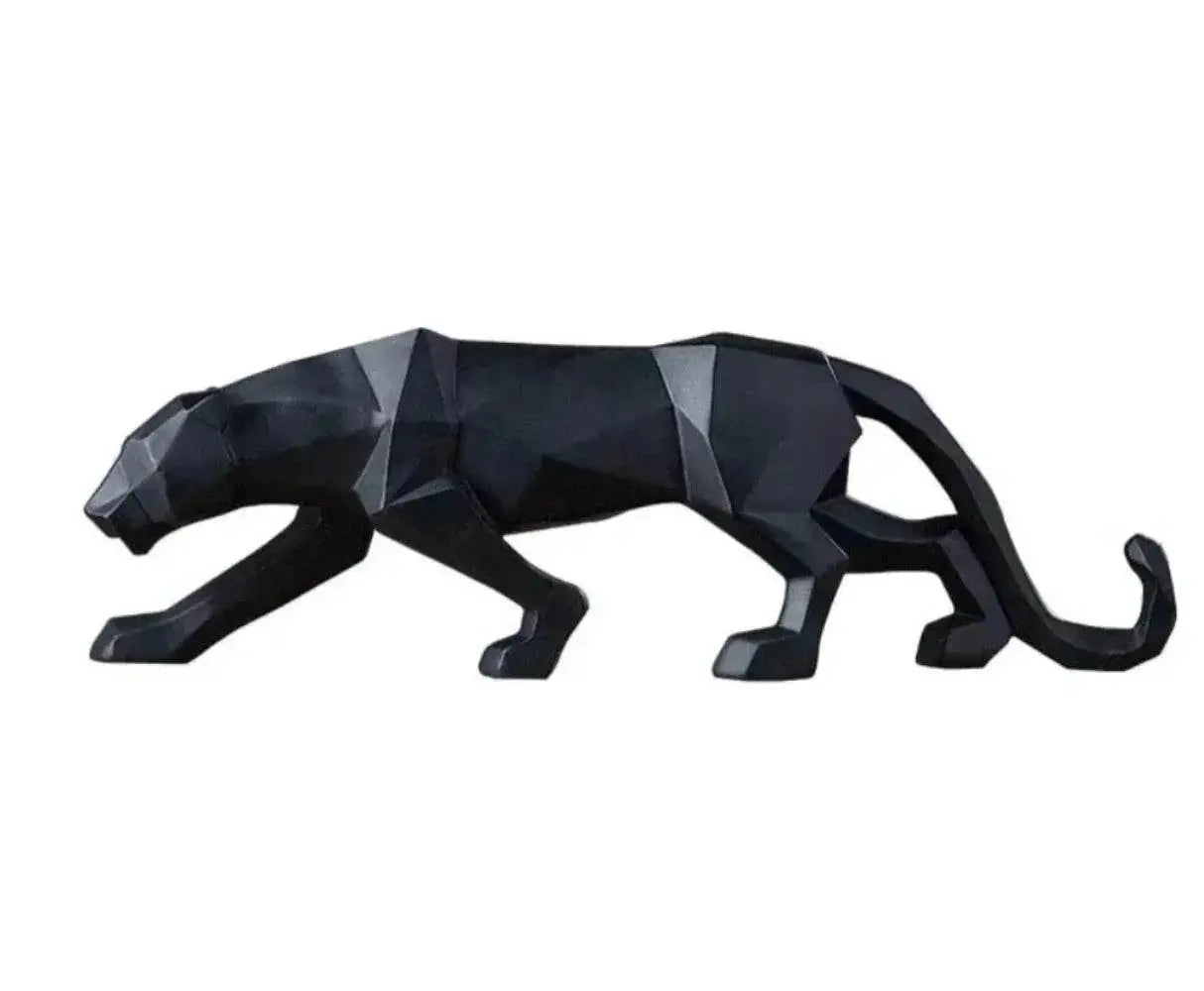 Geometric Panther Statue Small Faceted Decor for Modern Homes by House Of Avana