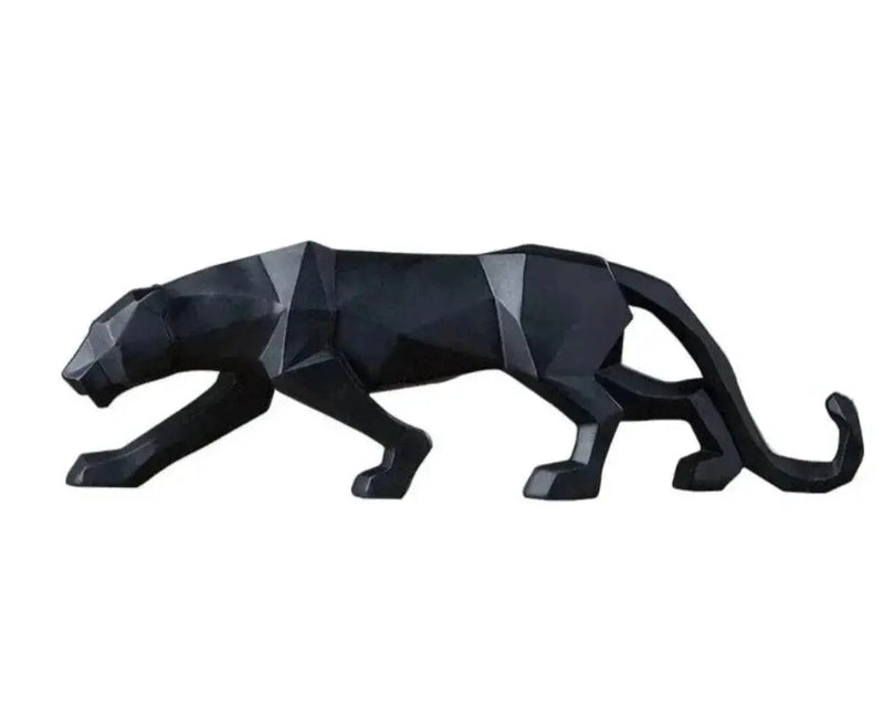 Geometric Panther Statue Small Faceted Decor for Modern Homes by House Of Avana
