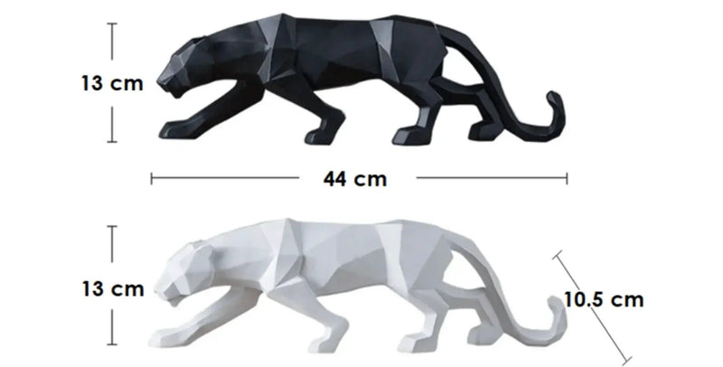 Geometric Panther Statue Small Faceted Decor for Modern Homes by House Of Avana