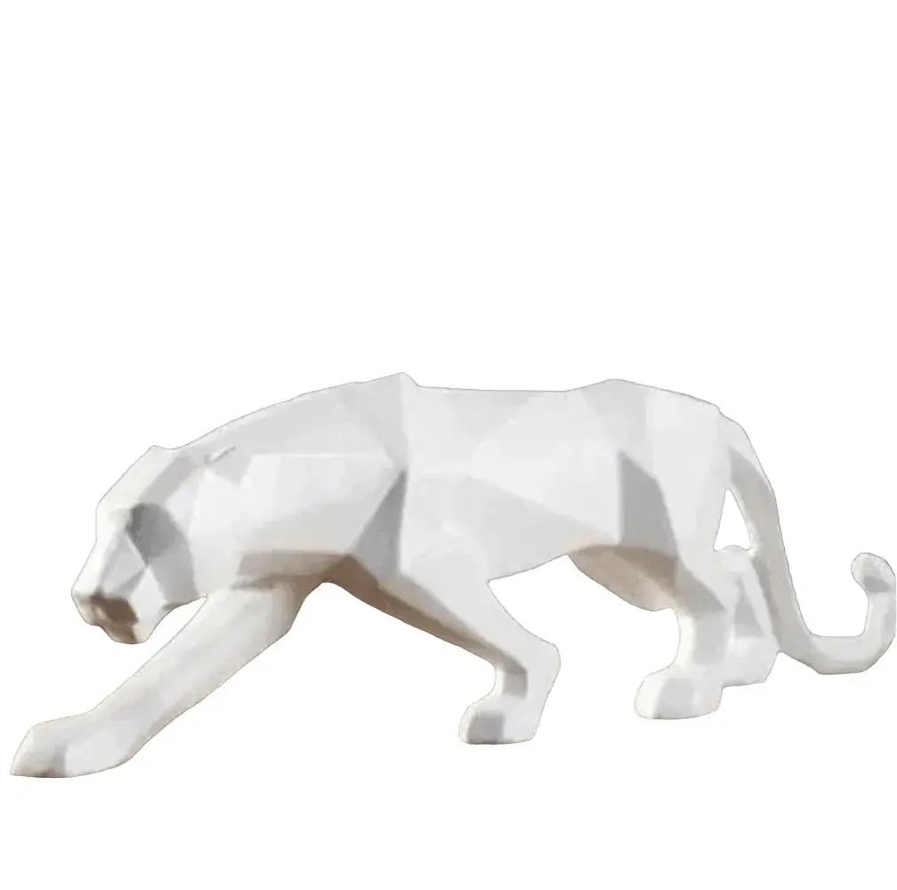 Geometric Panther Statue Small Faceted Decor for Modern Homes by House Of Avana