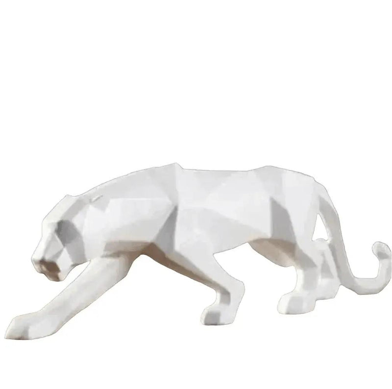 Geometric Panther Statue Small Faceted Decor for Modern Homes by House Of Avana