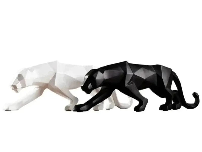 Geometric Panther Statue Small Faceted Decor for Modern Homes by House Of Avana