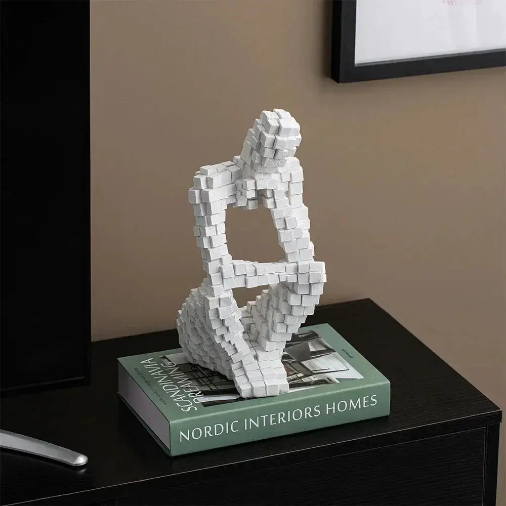 Modern Abstract Thinker Figurine Sculpture by House Of Avana