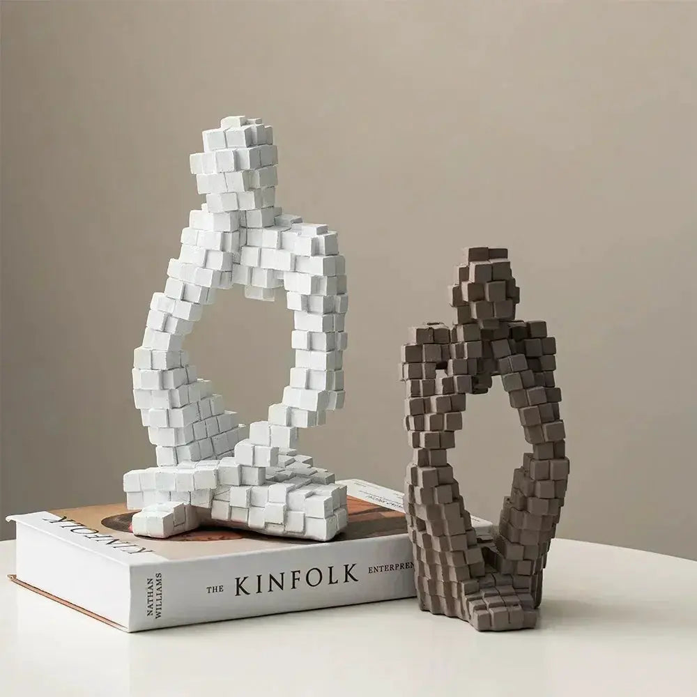 Modern Abstract Thinker Figurine Sculpture by House Of Avana