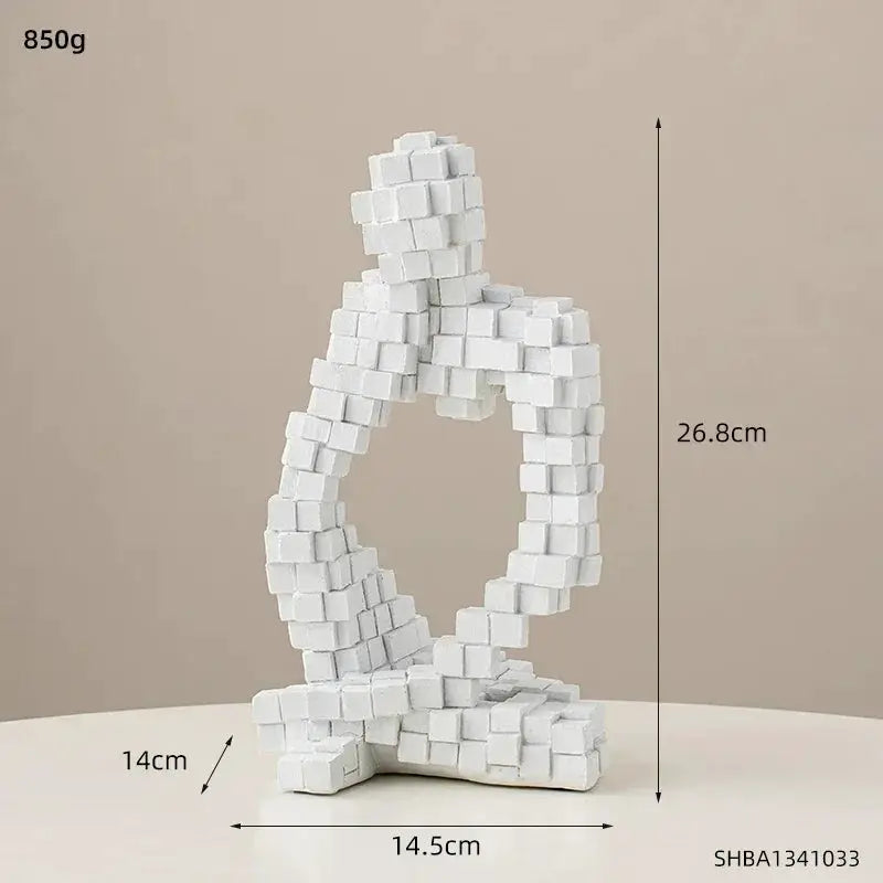 Modern Abstract Thinker Figurine Sculpture by House Of Avana