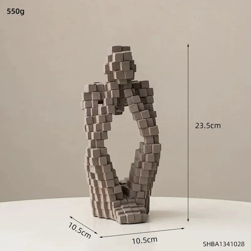 Modern Abstract Thinker Figurine Sculpture by House Of Avana