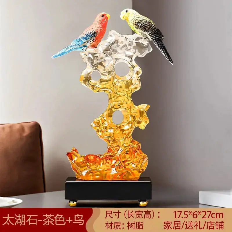 Statuette - Decorative Stone Bird Small by House Of Avana