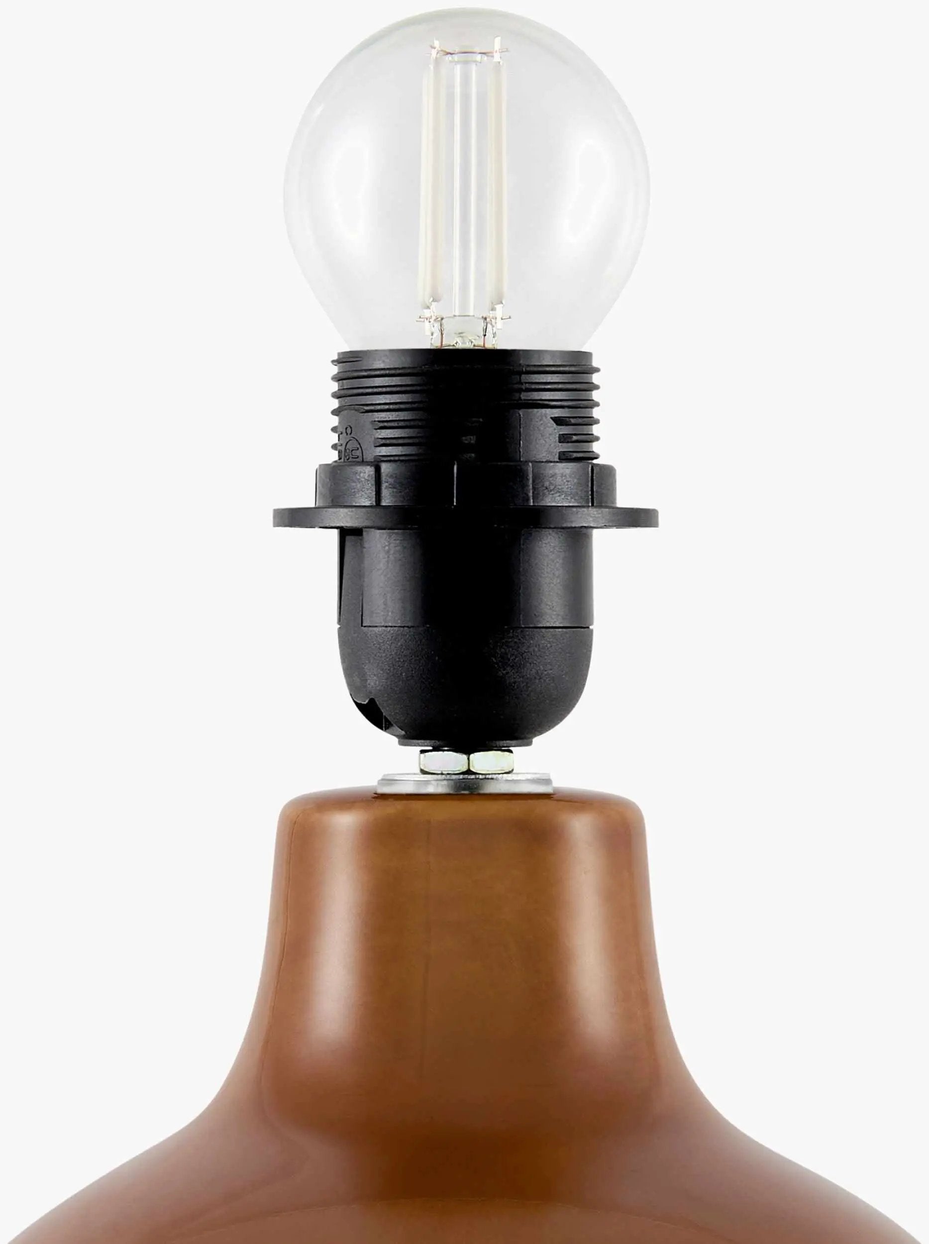 Wokila Tan Solid Ceramic Table Lamp by Boutique Rugs