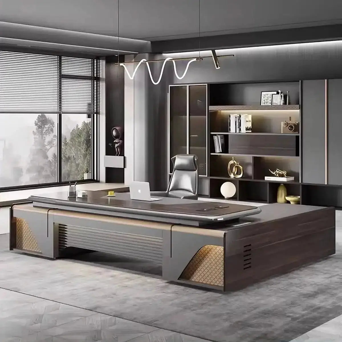 Stellan · Modern L-Shaped Executive Desk by Arc Grove