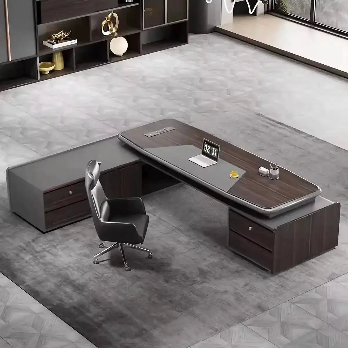 Stellan · Modern L-Shaped Executive Desk by Arc Grove