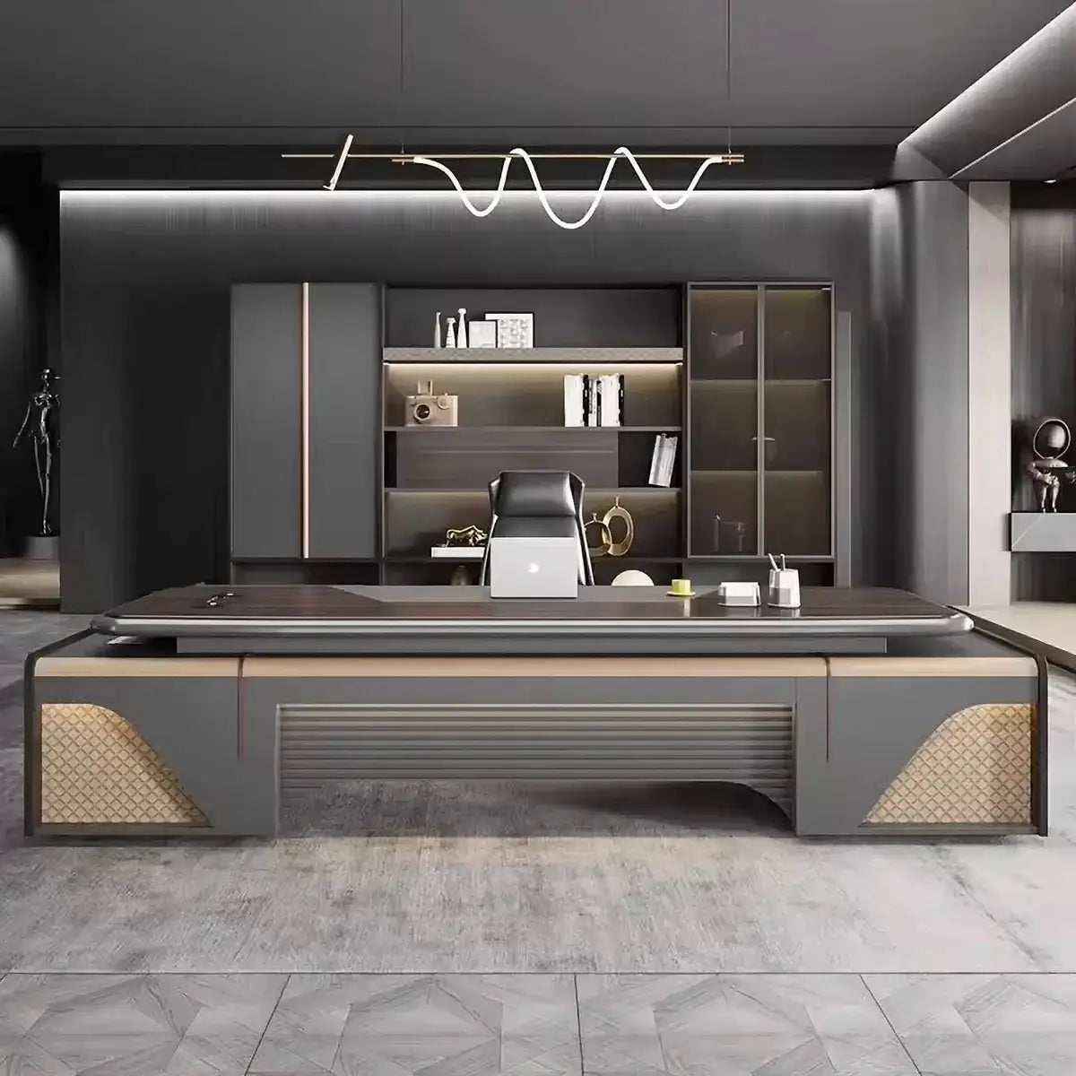 Stellan · Modern L-Shaped Executive Desk by Arc Grove