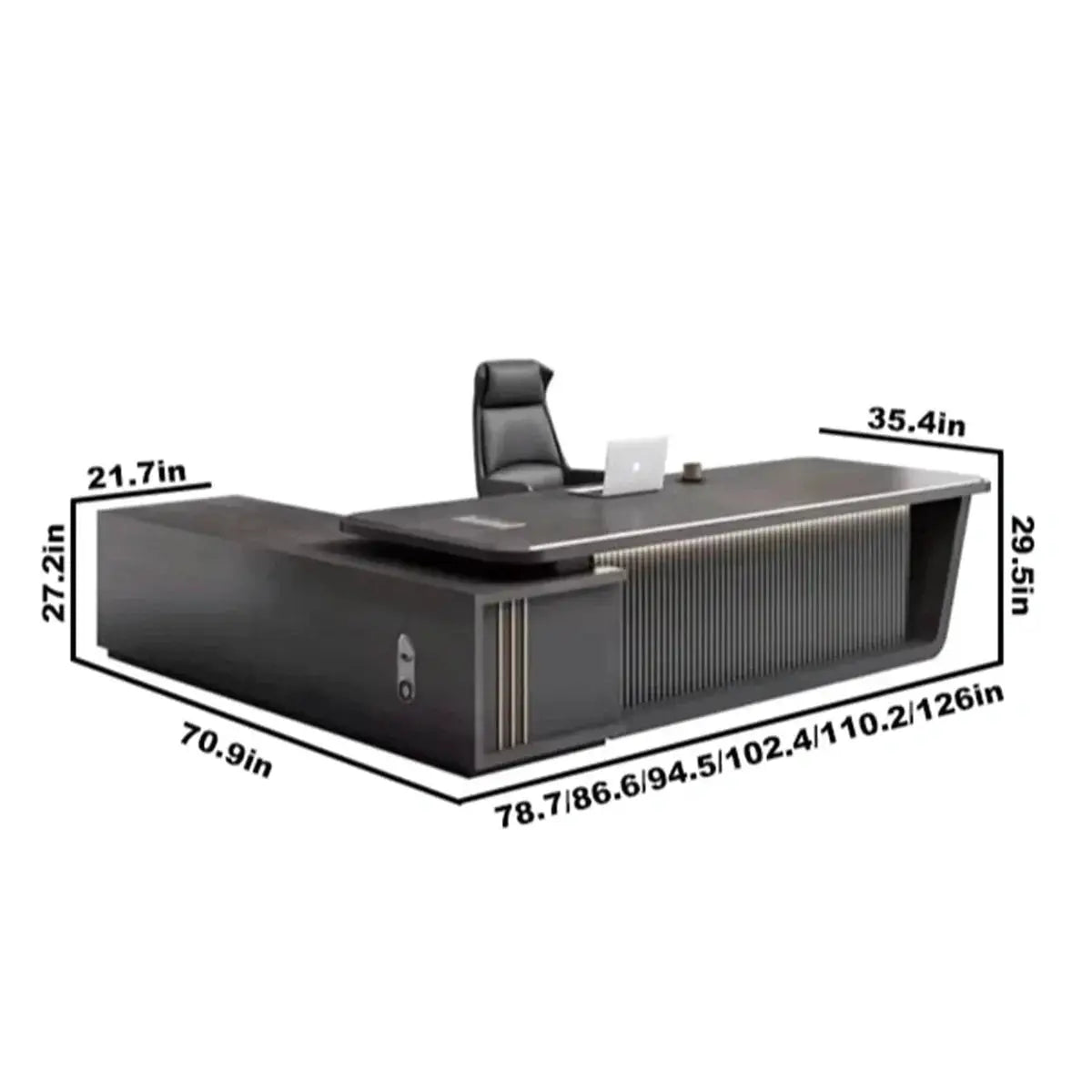 Sterling · Modern Executive L-Shaped Desk by Arc Grove