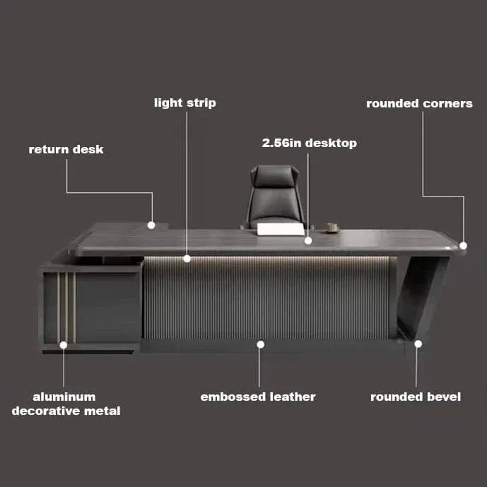 Sterling · Modern Executive L-Shaped Desk by Arc Grove