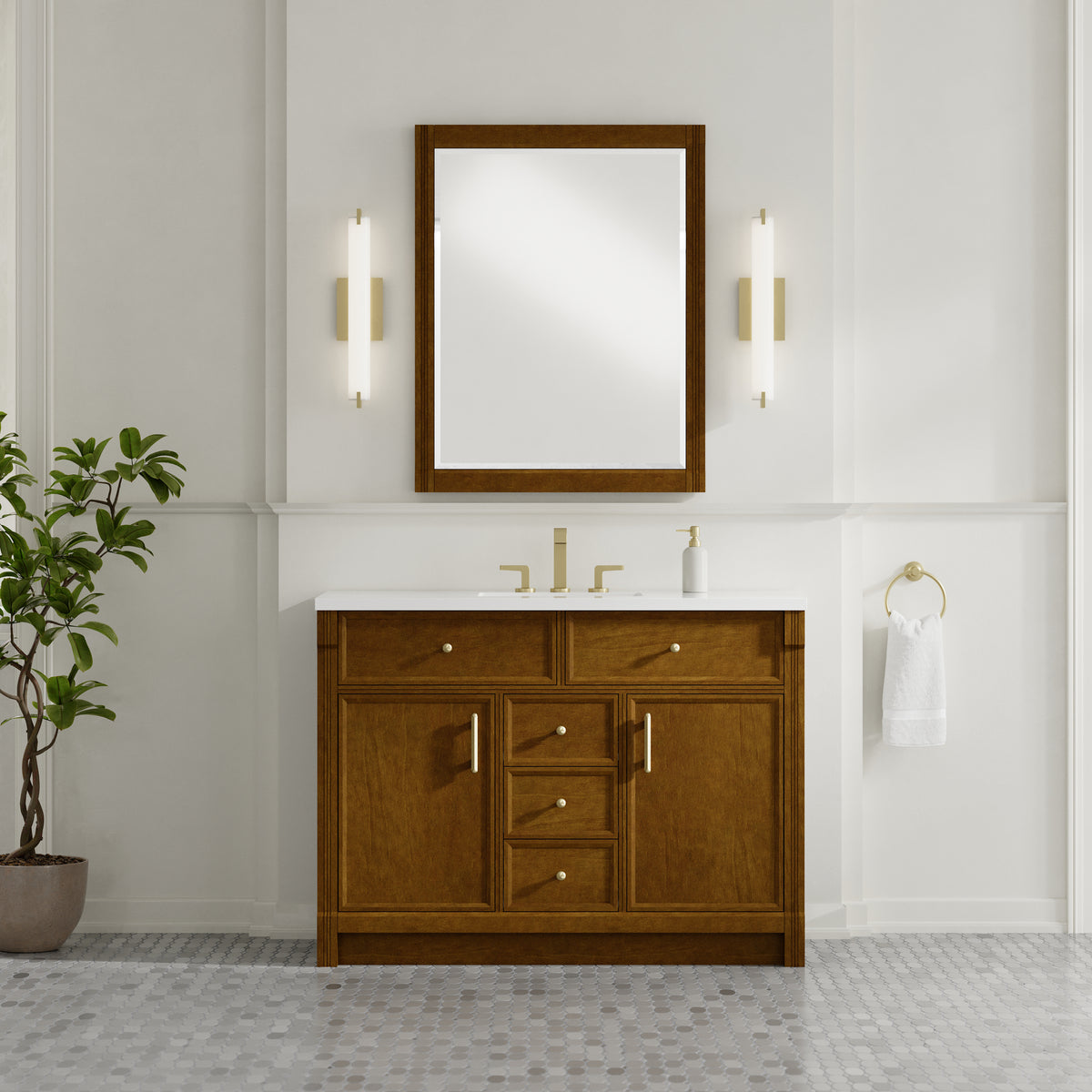 James Martin Bellshire 48" Single Bathroom Vanity, Honey Oak, view 36