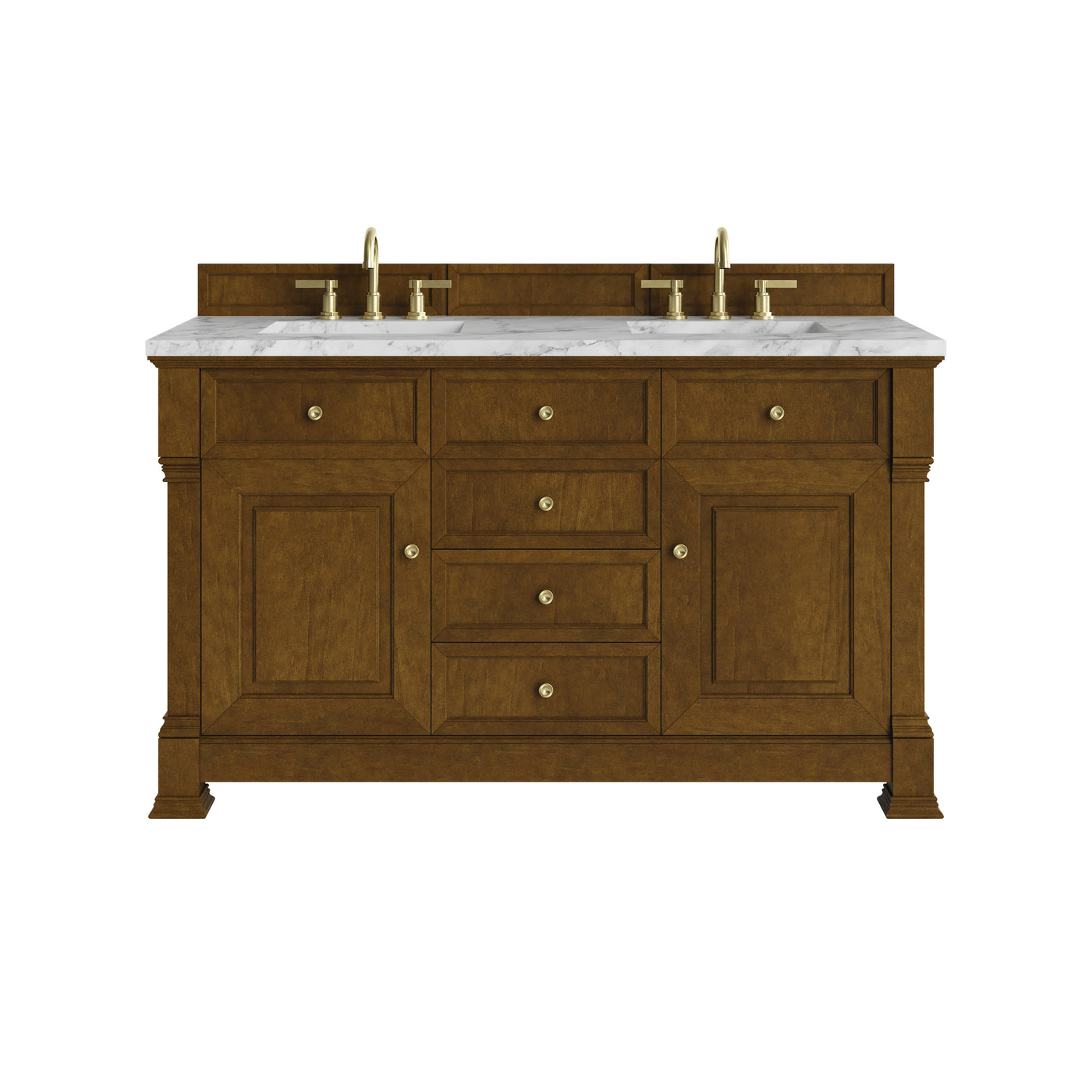 James Martin Brookfield 60" Double Bathroom Vanity, Honey Oak by James Martin