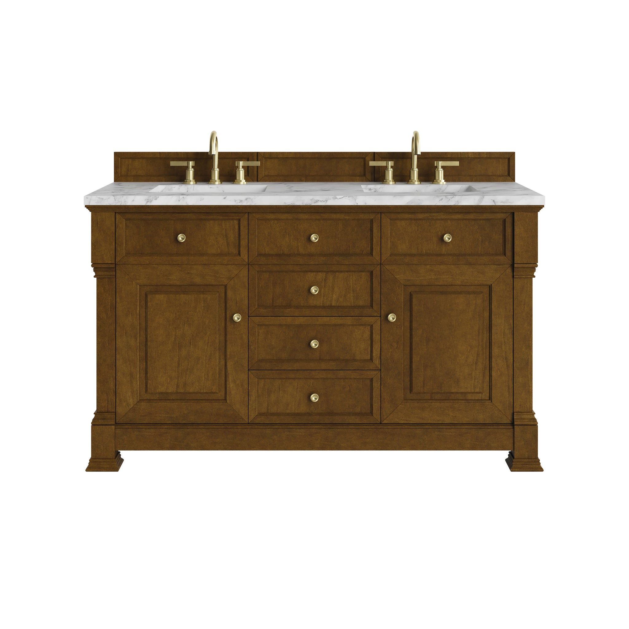 James Martin Brookfield 60" Double Bathroom Vanity, Honey Oak by James Martin