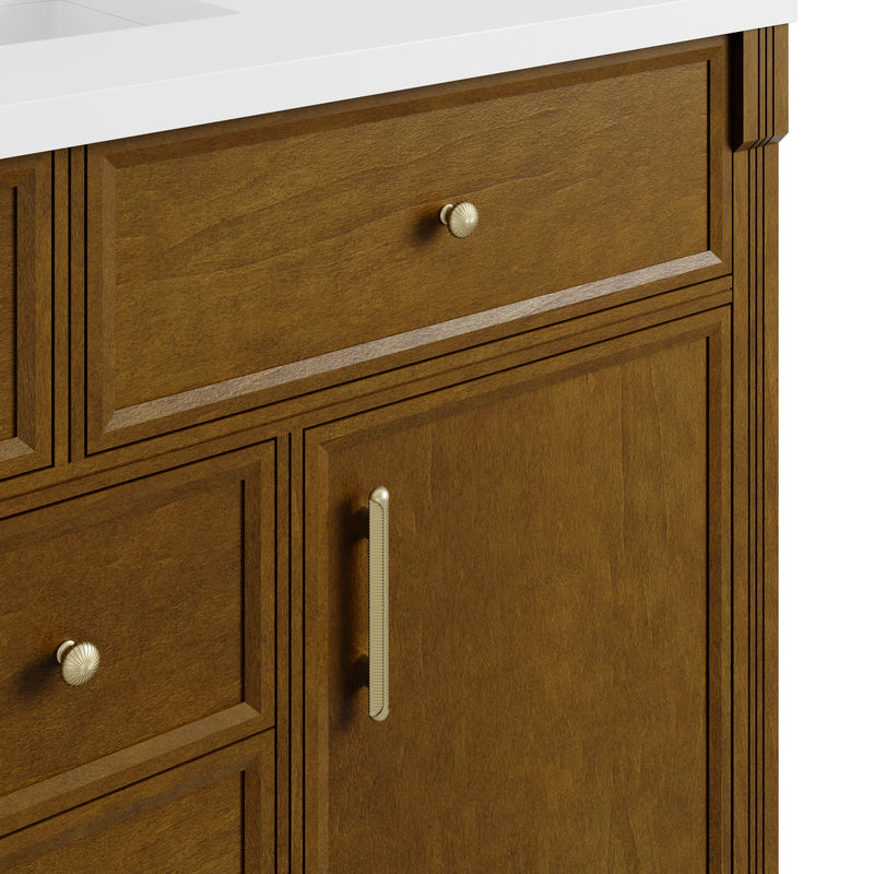 James Martin Bellshire 120" Single Bathroom Vanity, Honey Oak, view 8