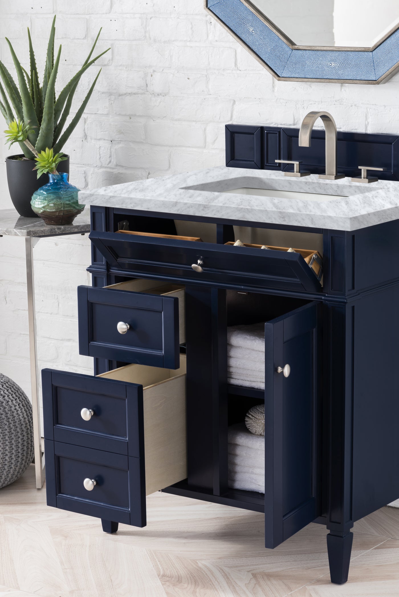 James Martin Brittany 30" Single Bathroom Vanity, Victory Blue, view 39