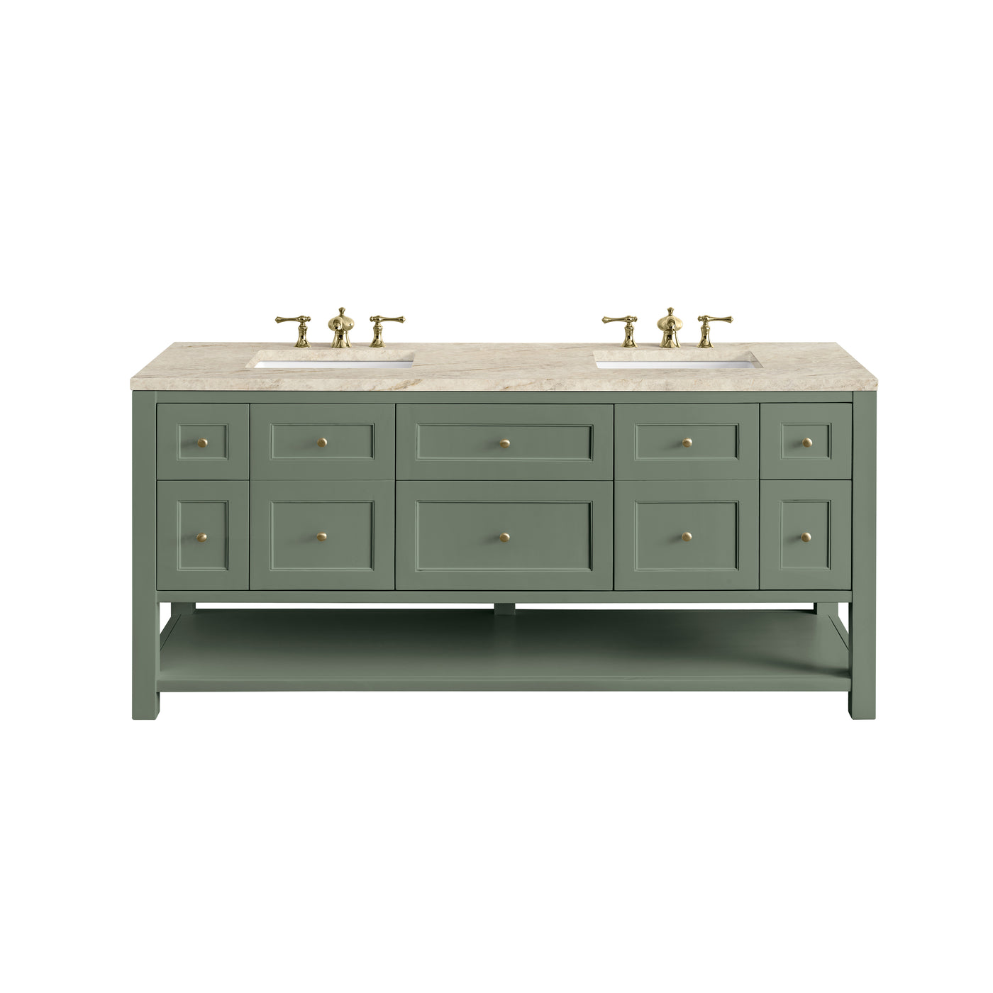 James Martin Breckenridge 72" Double Bathroom Vanity, Smokey Celadon by James Martin