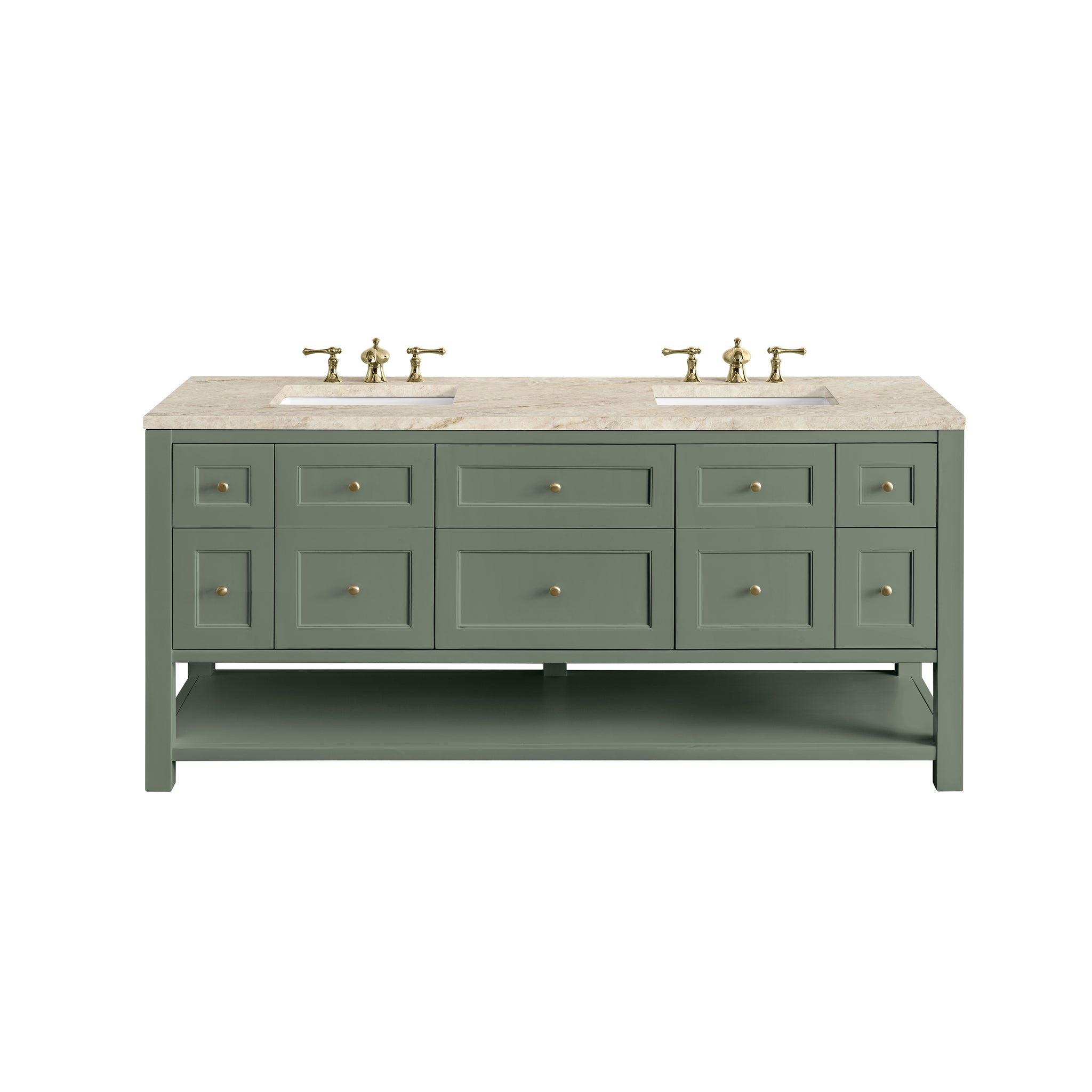 James Martin Breckenridge 72" Double Bathroom Vanity, Smokey Celadon by James Martin