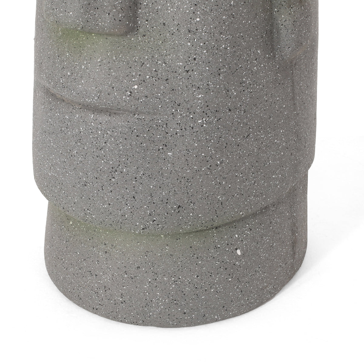 Stone Gray Flower Planter with Textured Cast Stone Finish - Tall, photo 11 of 13