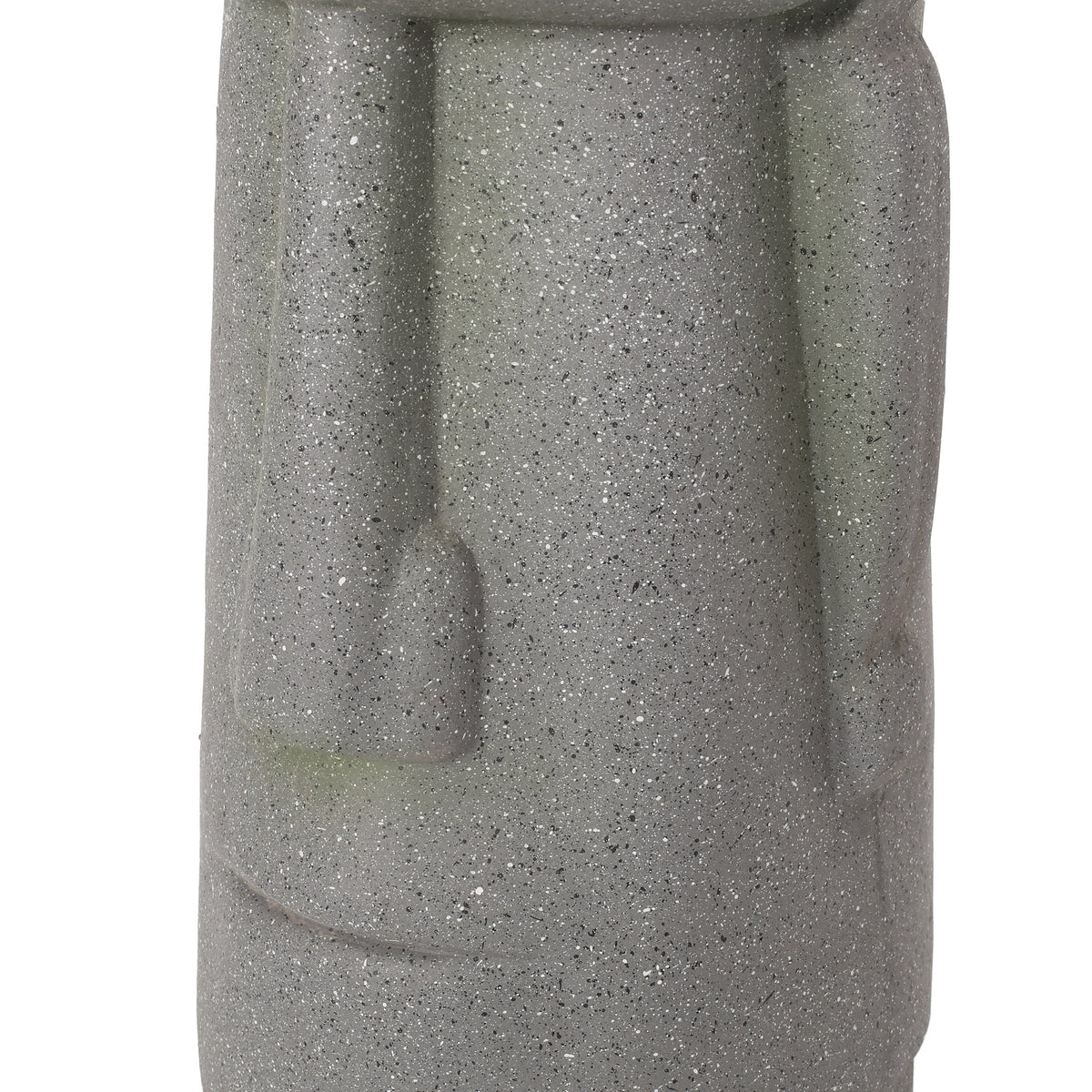 Stone Gray Flower Planter with Textured Cast Stone Finish - Tall, photo 12 of 13