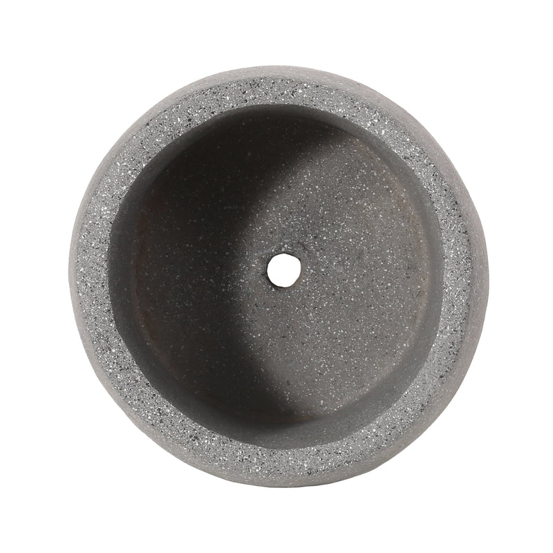 Stone Gray Flower Planter with Textured Cast Stone Finish - Tall, photo 9 of 13
