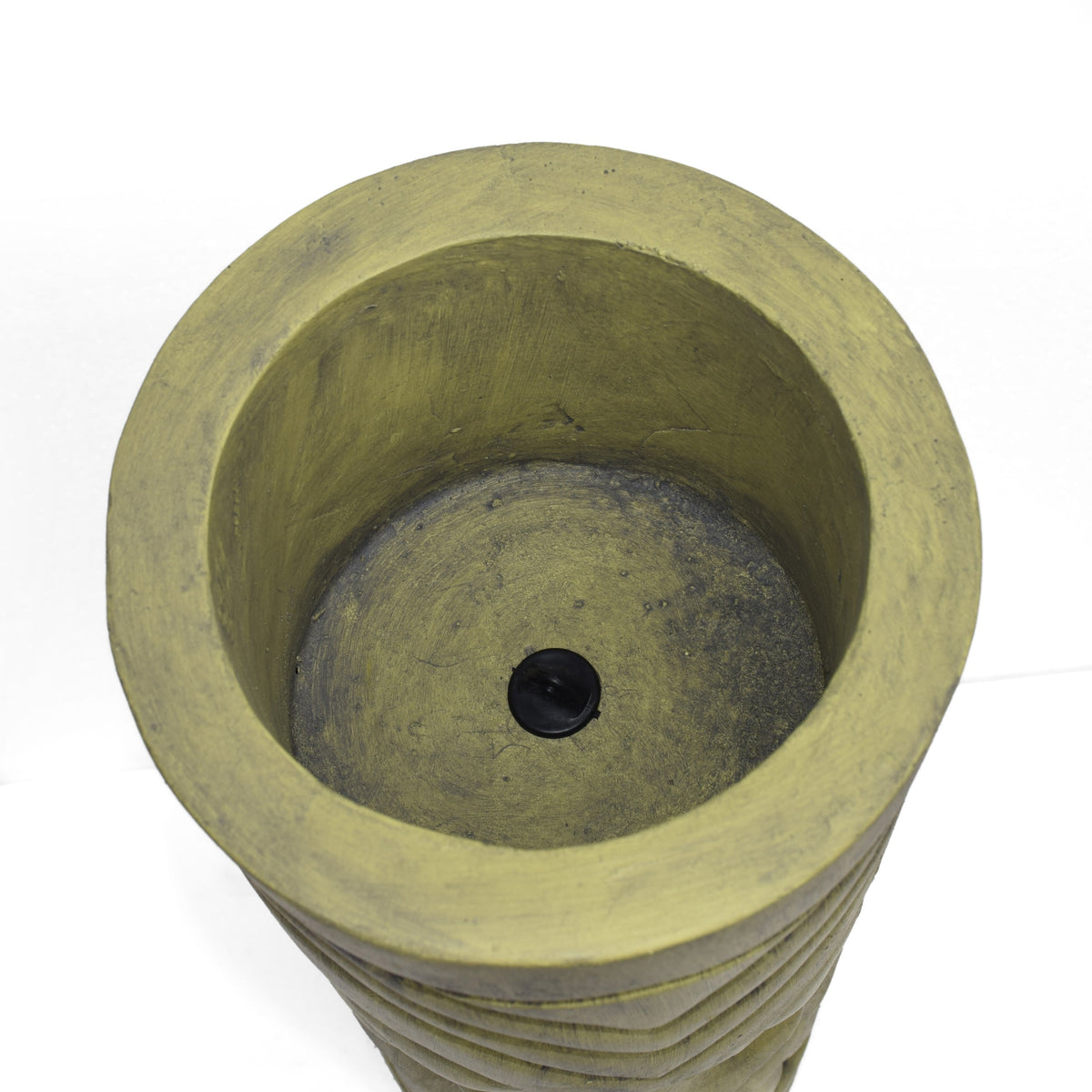 Stone Statue Urn Planter with Tiki Face Design - Antique Green, photo 10 of 10