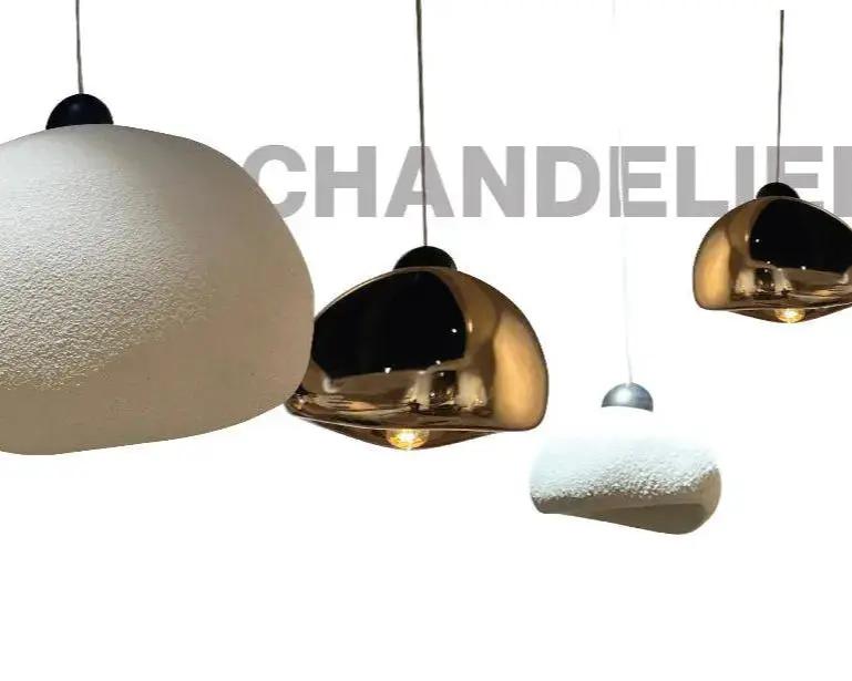 Wabi Sabi Chandeliers - Decorative Stone Textured Pendant Light by Gizz