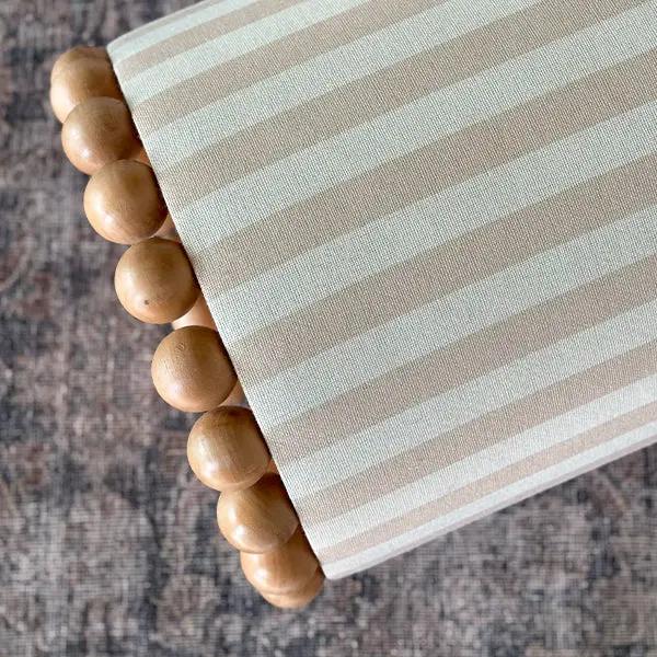 Striped Upholstered Stool Ottoman by Decor Steals