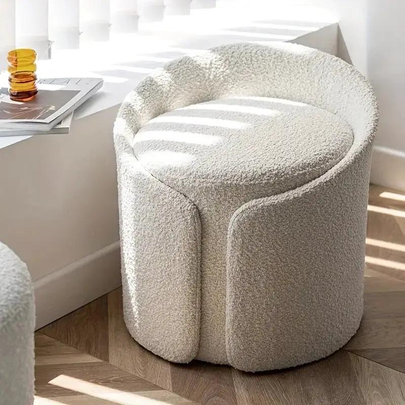 Stool - Fleece Teddy Grey by House Of Avana