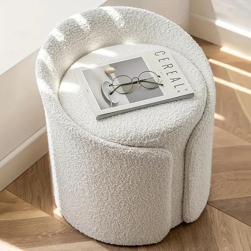 Stool - Fleece Teddy Grey by House Of Avana