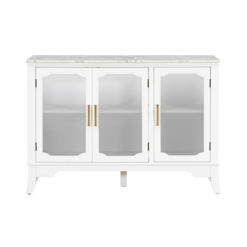 Storage Cabinet 3 Doors Stylish Style White, photo 2 of 15