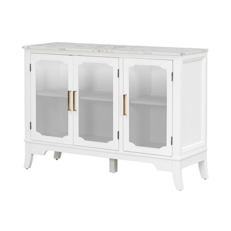 Storage Cabinet 3 Doors Stylish Style White, photo 4 of 15